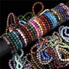 Разнообразные браслеты из натурального камня 8 мм, браслеты из бисера Jad Agat, браслеты из полудрагоценных камней для женщин и мужчин, бижутерия, Прямая поставка