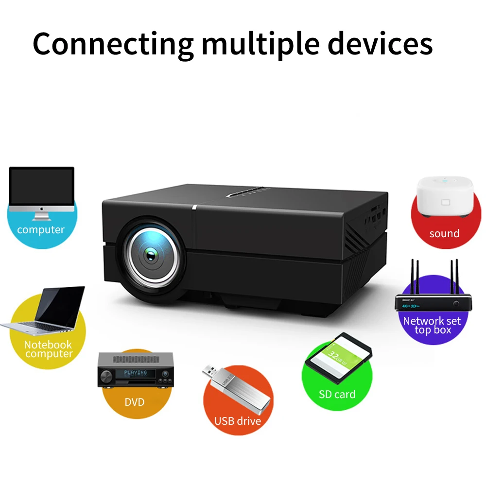 

Портативный мини-проектор YG450, 1080P, 150 дюйма, ЖК-дисплей