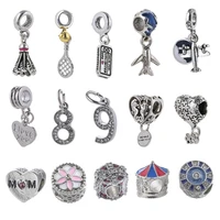 2pcslot silver color romantic love voucher pendant charms beads fit brand bracelets necklaces for women diy jewelry making