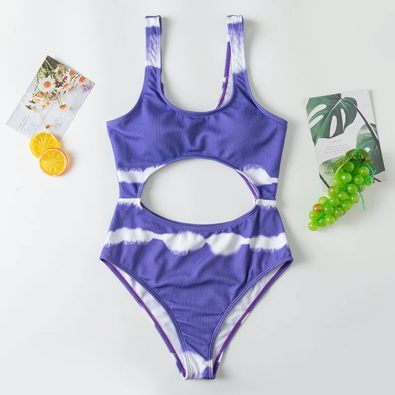 Новейший женский купальник 2020 года Цельный пляжный с глубоким вырезом