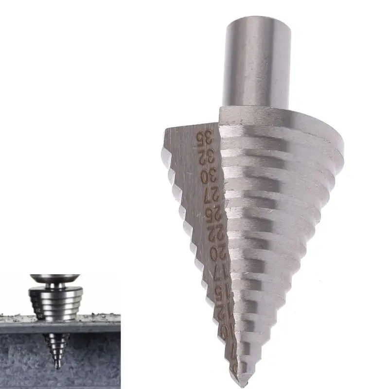 13 ступенчатых спиральных рифленых конических конусных Сверл из быстрорежущей