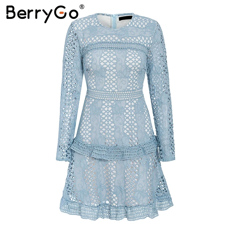 BerryGo сексуальное открытое осеннее платье женские с высокой талией Вышитые bodycon платья Меховая куртка с застежкой-молнией женские vestidos