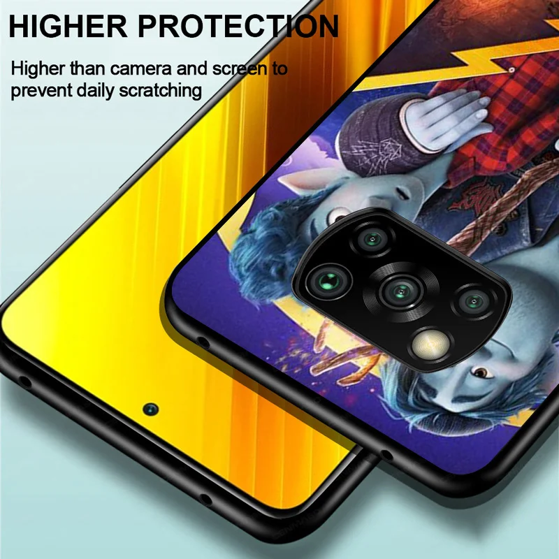 

Disney Cartoon Animation Onward For Xiaomi Poco C3 M3 M2 X3 NFC X2 F3 F2 F1 Mi Play A3 A2 Pro Soft TPU Silicone Black Phone Case