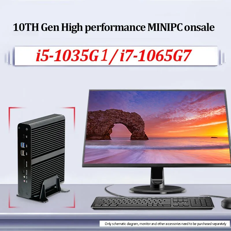 Новейший 10 го поколения 10nm мини вентилятор для ПК Core i5 1035G1 i7 1065G7 Windows компьютер