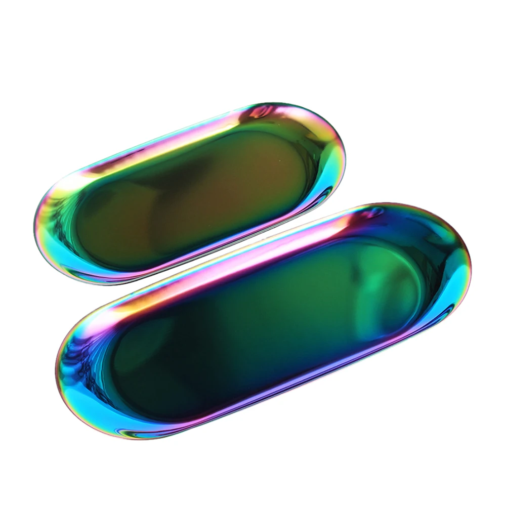 Скандинавский металлический лоток для хранения пластина розового золота