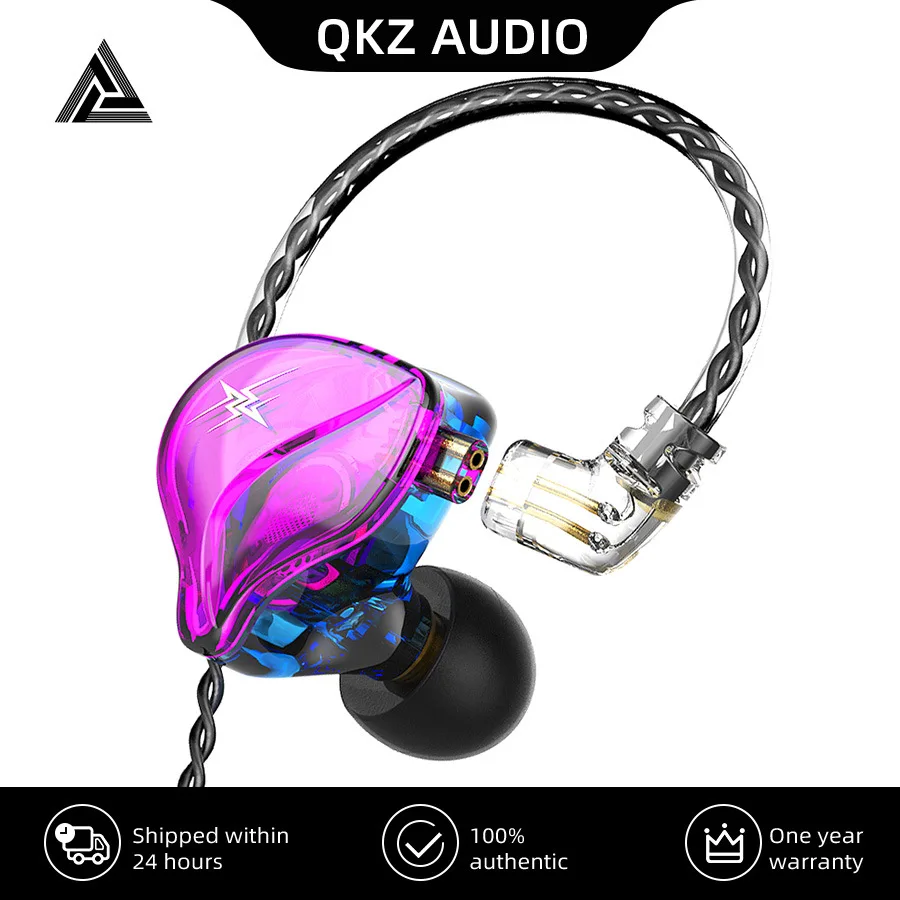 

QKZ ZXT monitor-level headphones computer game headset wire control with wheat sports running in-ear bass dynamic earphone