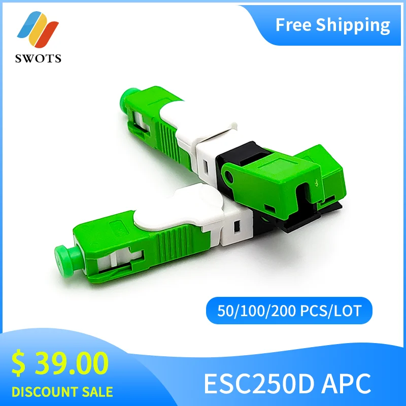 Одномодовый оптоволоконный разъем UNIKIT FTTH ESC250D SC/APC для быстрой сборки в полевых