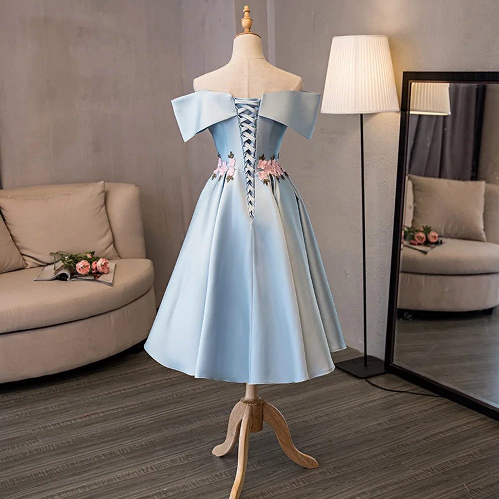 Элегантное красное платье с оборками открытыми плечами для подружки невесты