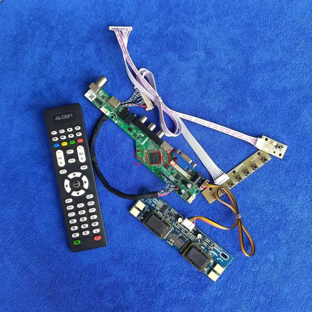 

Сигнал аналоговый USB VGA AV HDMI совместимых с 30-контактный LVDS подходит CLAA170EA07/CLAA170EA09 ЖК-дисплей матрица плата контроллера комплект 1280*1024 4 с холод...