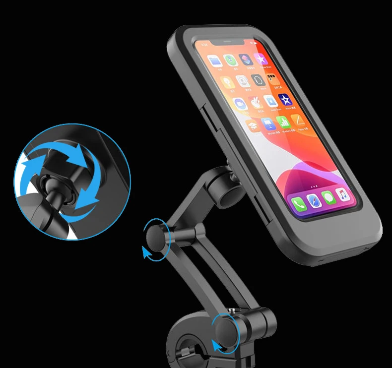 bike motorcycle 360 adjustable phone stand holder bicycle handlebar outdoor waterproof mobile support mount navigation bracket free global shipping