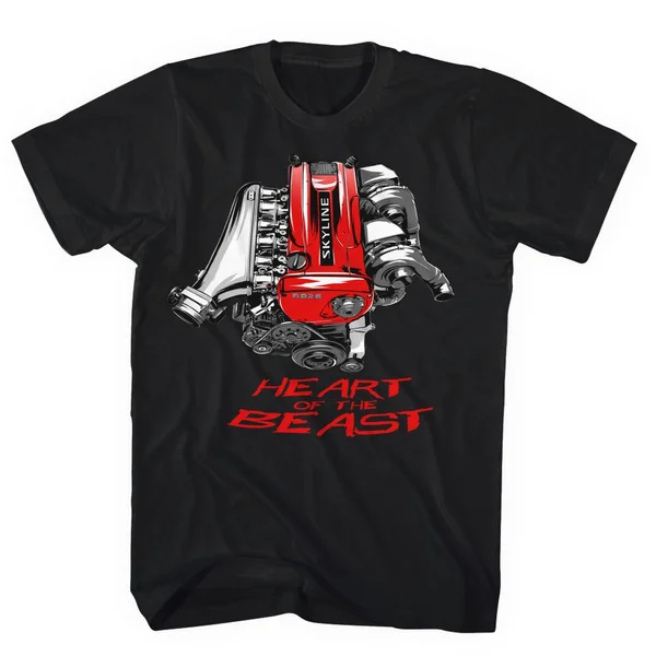 

Nissan Skyline GTR RB26 R32 R33 R34 Heart Of The Beast Engine JDM Men's T-Shirt