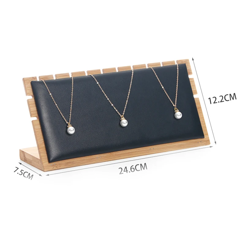 Подвесной Держатель для ожерелья из бамбука черный/белый/бежевый цвета