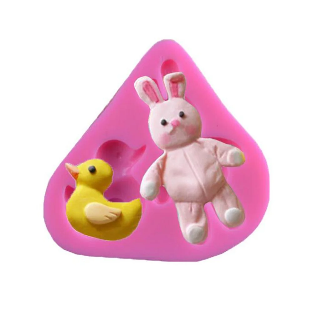 

Duck/Rabbit Fondant Cake Silicone Mold Baking Pastry Cupcake Decorating Tools Chocolate Cake Molds Cookies Biscuits Mould Clay