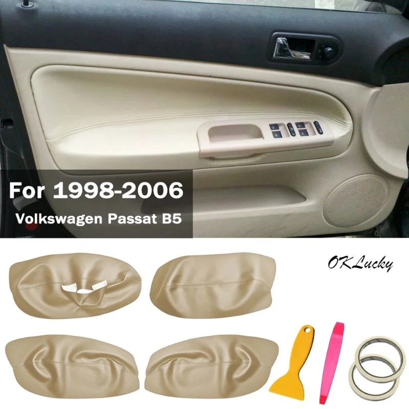 

OKLucky for 1995-2006 Volkswagen Passat B5 door panel holster special holster car interior Leather Pad Covers Protective Case