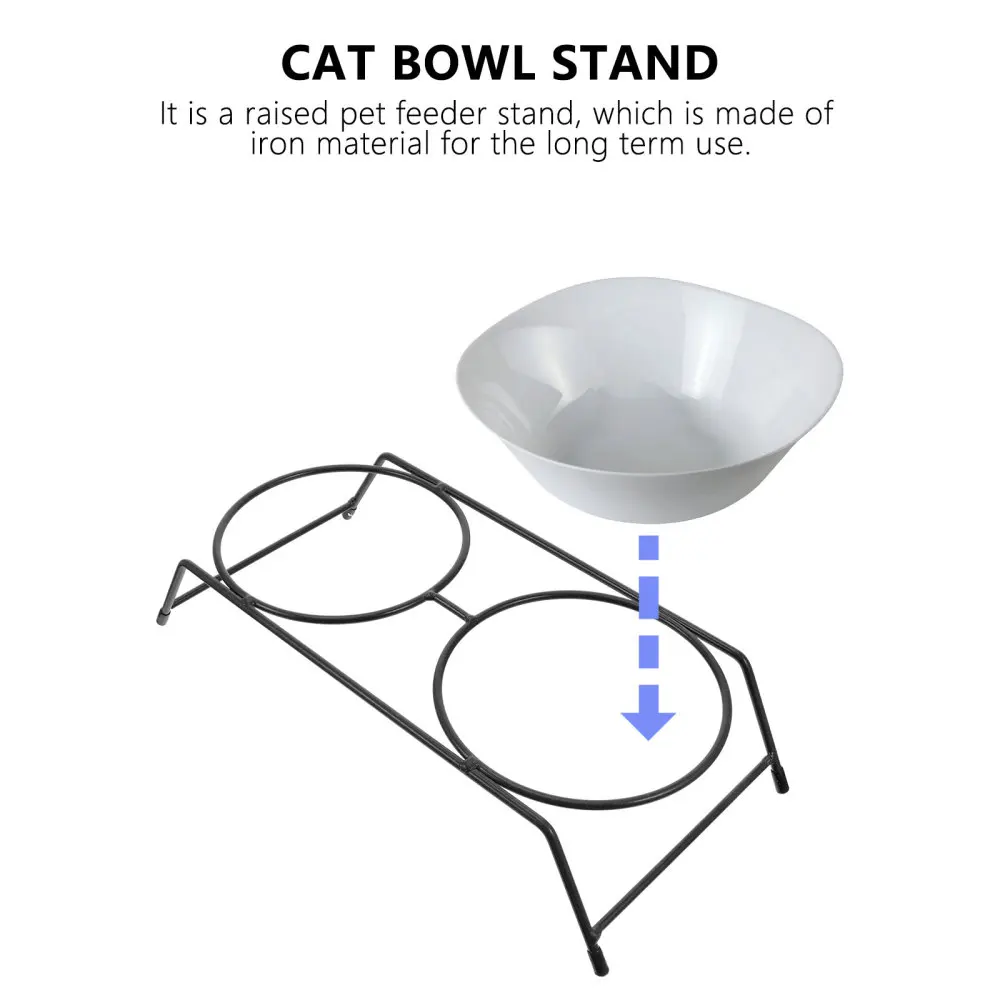 

Elevated Cat Feeder Anti-Skid Stand Cat Bowls Detachable Stand Pet Supplies