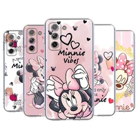 Pink Minnie Cartoon Cute for Samsung Galaxy S21 Ultra Plus Note S20 Edge Plus Soft Transparent Phone Case