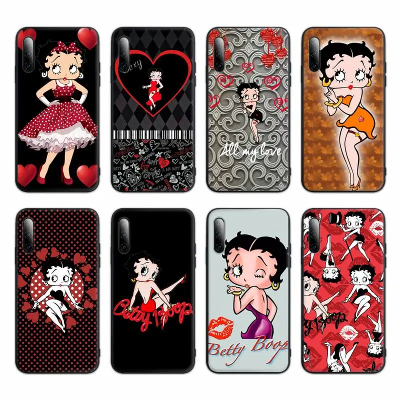 

Cute Cartoon Betty Boops Phone Case For Huawei Y9 Y7 Y5 Y6 Prime 2019 Y9s Mate 30 20 10 Lite 40 Pro Nova 5t Silicone Cover