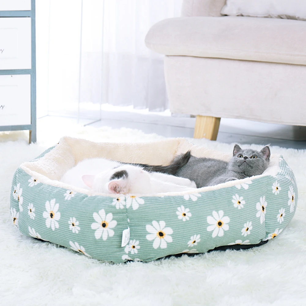 Шестиугольная кровать для кошек и собак средних маленьких питомцев летняя