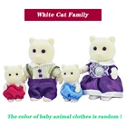 Новые детские игрушки 112 миниатюрная мебель для кукол семейная экшн-фигурка лесного животного набор кукол Семейная Игрушка для белых кошек для девочек