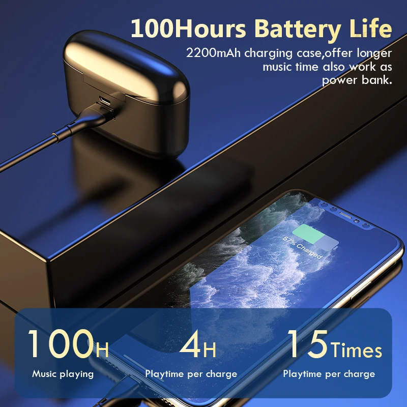 Tws стерео беспроводные наушники Bluetooth 5 0 вкладыши со встроенным микрофоном