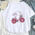 Футболка женская с графическим принтом, Модный повседневный топ в Корейском стиле, в стиле Харадзюку, женская одежда с графическим принтом