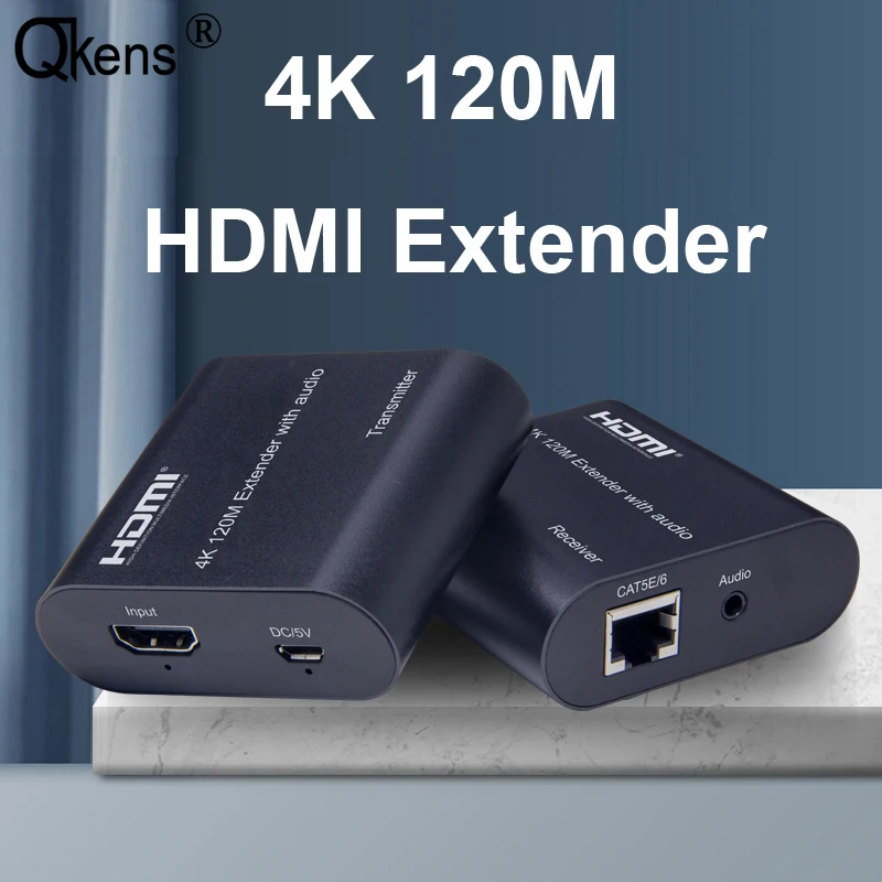 4K 120 м HDMI удлинитель по Cat5e Cat6 кабеля через Ethernet RJ45 кабель аудио EDID fr ПК DVD