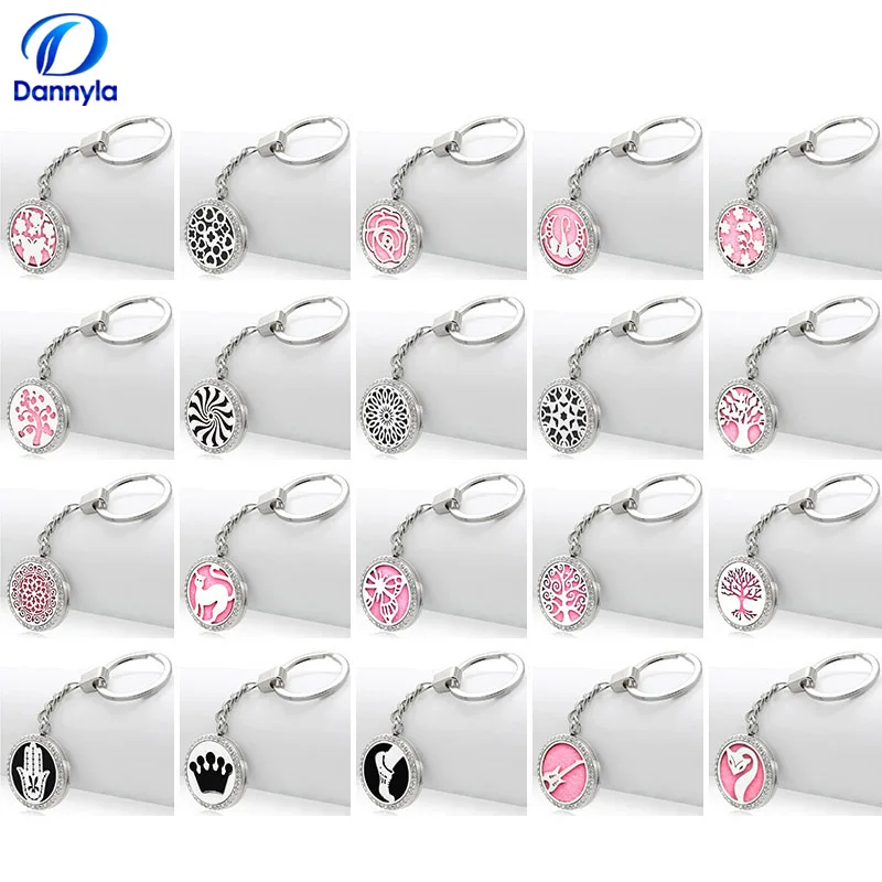Wholesale And Retail 30mm Crystal Stainless Steel Aromatherapy Locket Keychain AB161-180-Y01 | Украшения и аксессуары