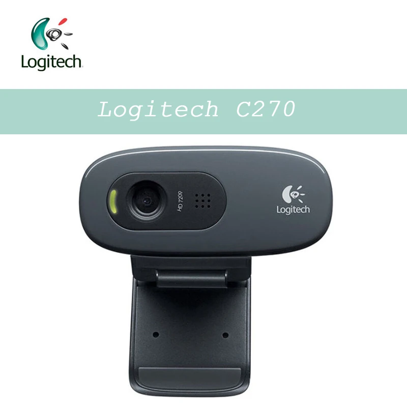 

Веб-камера logitech C270 HD Vid 720P с микрофоном USB 2,0 для ПК Lapto видеовызова поддержка официального тестирования