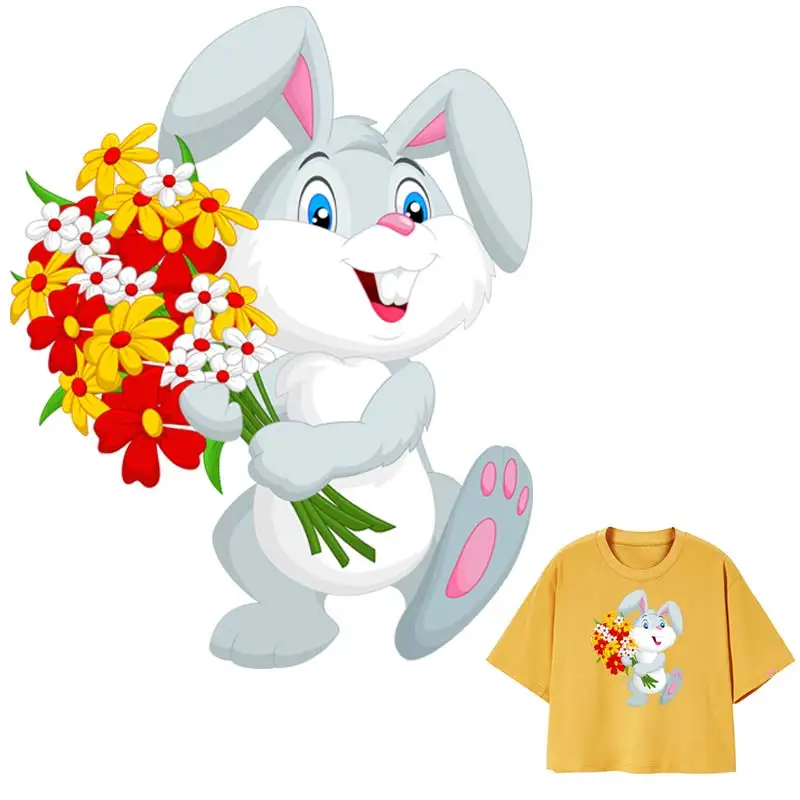 Нашивки для маленьких кроликов наклейки футболка мальчиков и девочек высокое