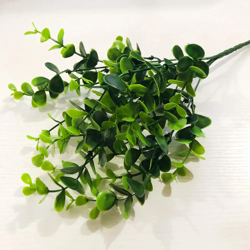 

3pcs Artificial Eucalyptus Leaves Simulation Green Plant Artificial Fake Flower Plant Leaf Home Decoration