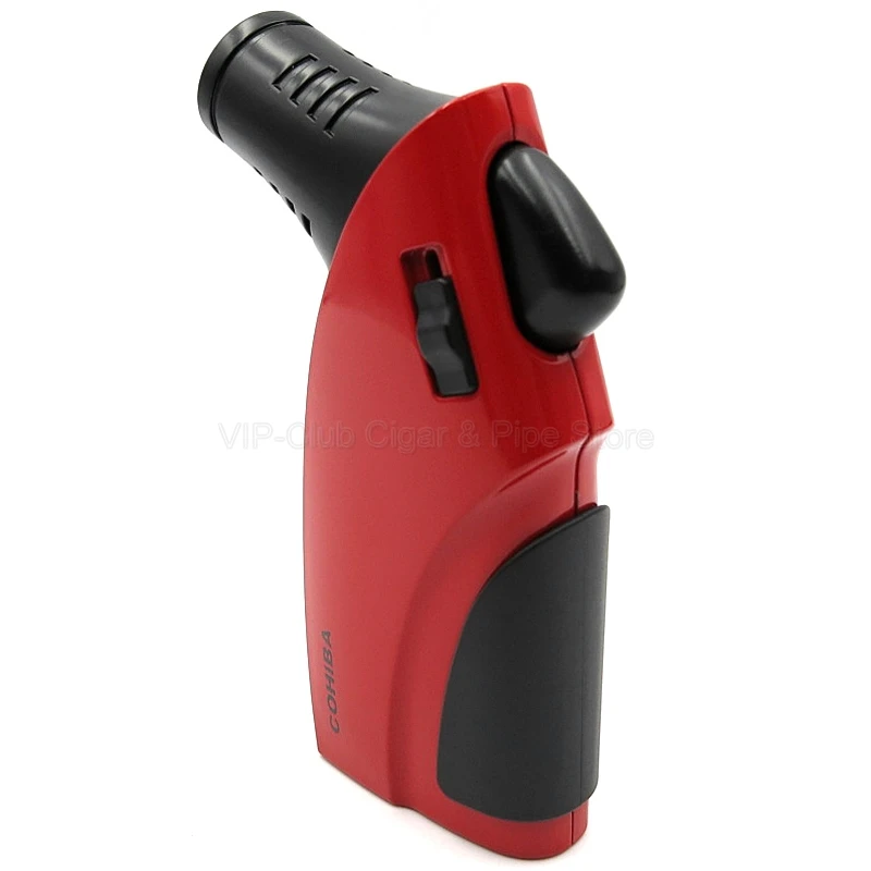 Металлическая зажигалка COHIBA для сигар сигарет табака 3 факела синее пламя с