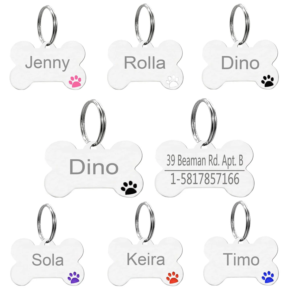 Персонализированная гравировка из нержавеющей стали в форме кости спереди и