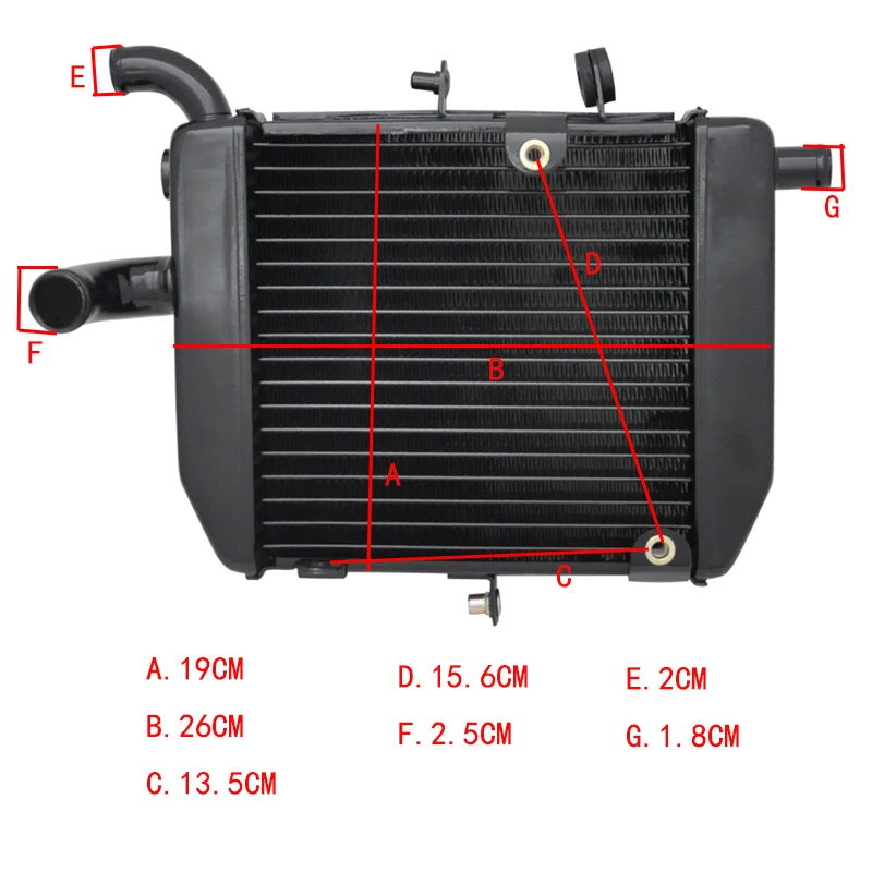 

Motorcycle Engine Radiator For Honda VFR400 VFR 400 NC30 1989-1992 Motor Bike Aluminium Replace Parts Cooling Cooler