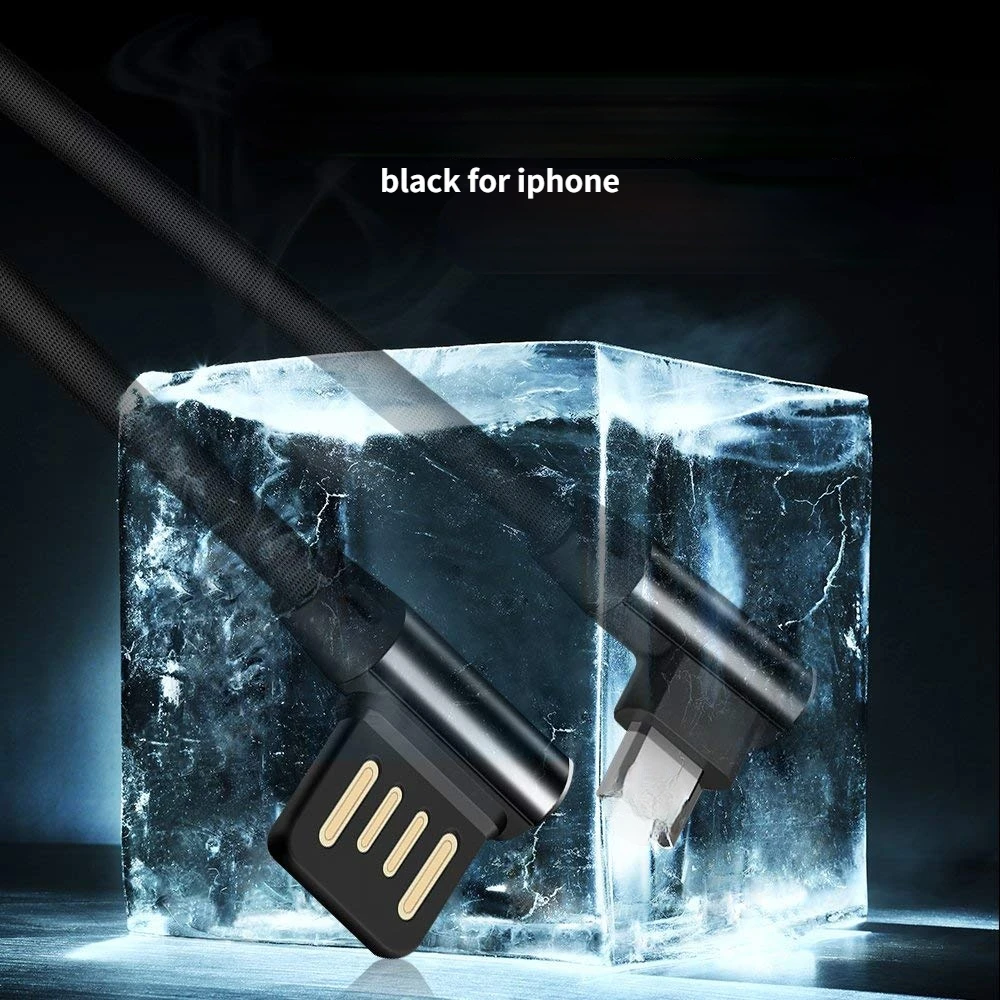 Кабель USB Type-C 2 4 А для iPhone кабель быстрой зарядки с углом 90 градусов Micro передачи