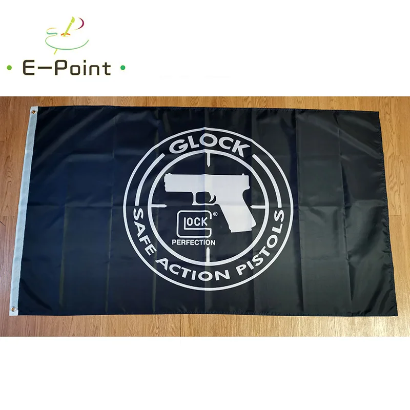 Glock Gun флаг 3 фута * 5 футов (90*150 см) размер рождественские украшения для дома
