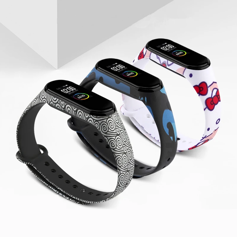 

Silicone Strap for Xiaomi Mi band 4 3 replaceable Bracelet Mi band4 band3 Sports Wristband Painted Bracelet for Xiomi Miband 3 4