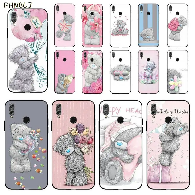 

FHNBLJ Lovely Teddy bear Custom Photo Soft Phone Case for Huawei Honor 8 x 9 10 20 V 30 pro 10 20 lite 7A 9lite case