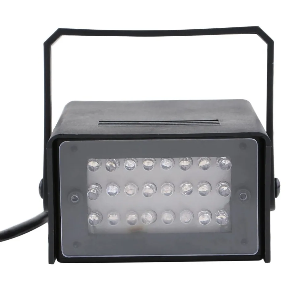 Черная мини 24 шт. светодиодов Strobe Light диско ди джей импульсная лампа сценический