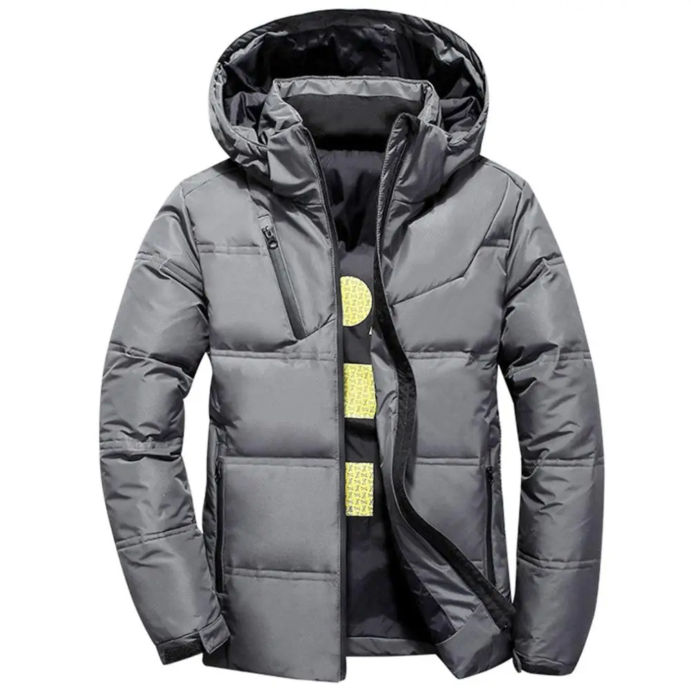 

Men Winter Autumn Fit Slim Short Down Jacket Warm Thicken Hooded Outwear Coat