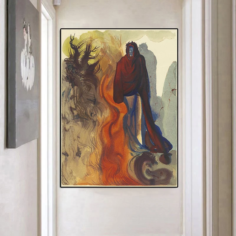 Абстрактная картина маслом на холсте с суперреализмом салвада дали плакаты и