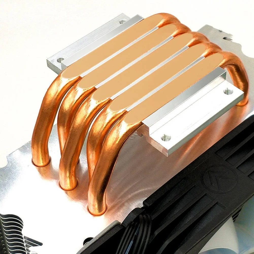 Enfriador de CPU 5 tubos calor con RGB вентилятор 4pin ШИМ 90 мм ventilador para computadora LGA775/115x/1366