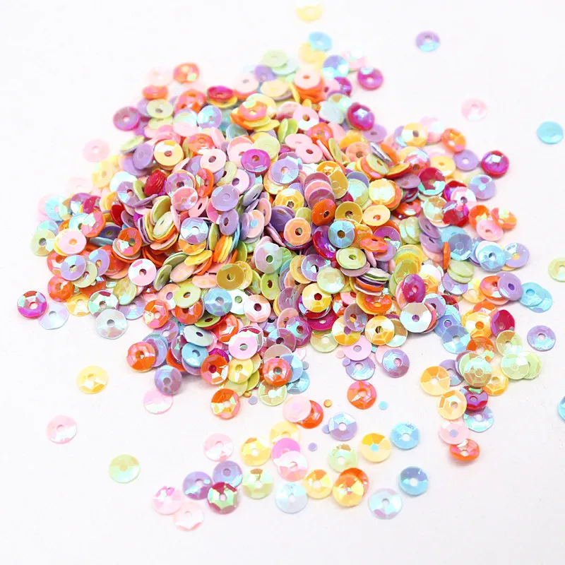 Круглая пайетка из ПВХ 4 мм пайетки с блестками для рукоделия шитья свадебного
