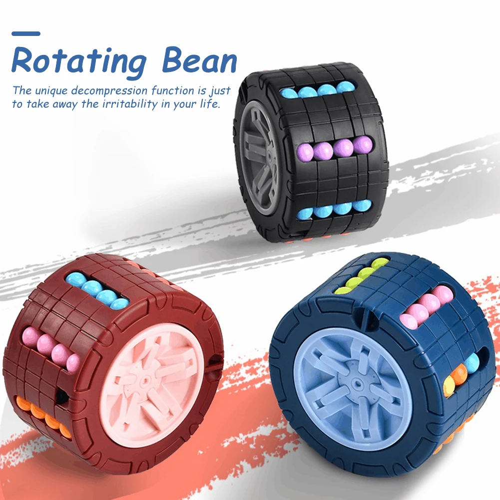 

Rotating Bean Intelligence Fingertip Cube Children's Finger Gyro Disk Educational Cube Toy Triangular Bean Toys