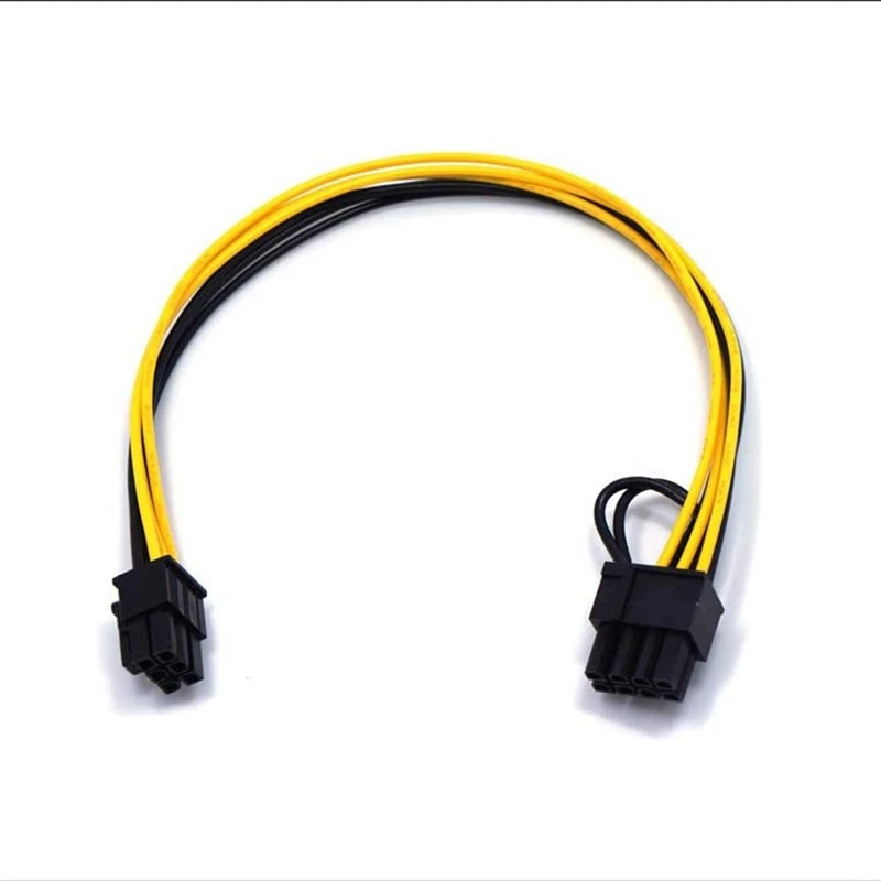 6-Pin Pci-E до 8-Pin (6 + 2) (штекер-штекер) Gpu шнур питания 50 см для графической карты Mining Hp