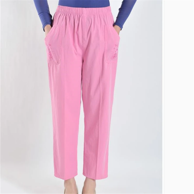 

Женские свободные брюки до щиколотки, Осенние тонкие прямые брюки из 100% хлопка