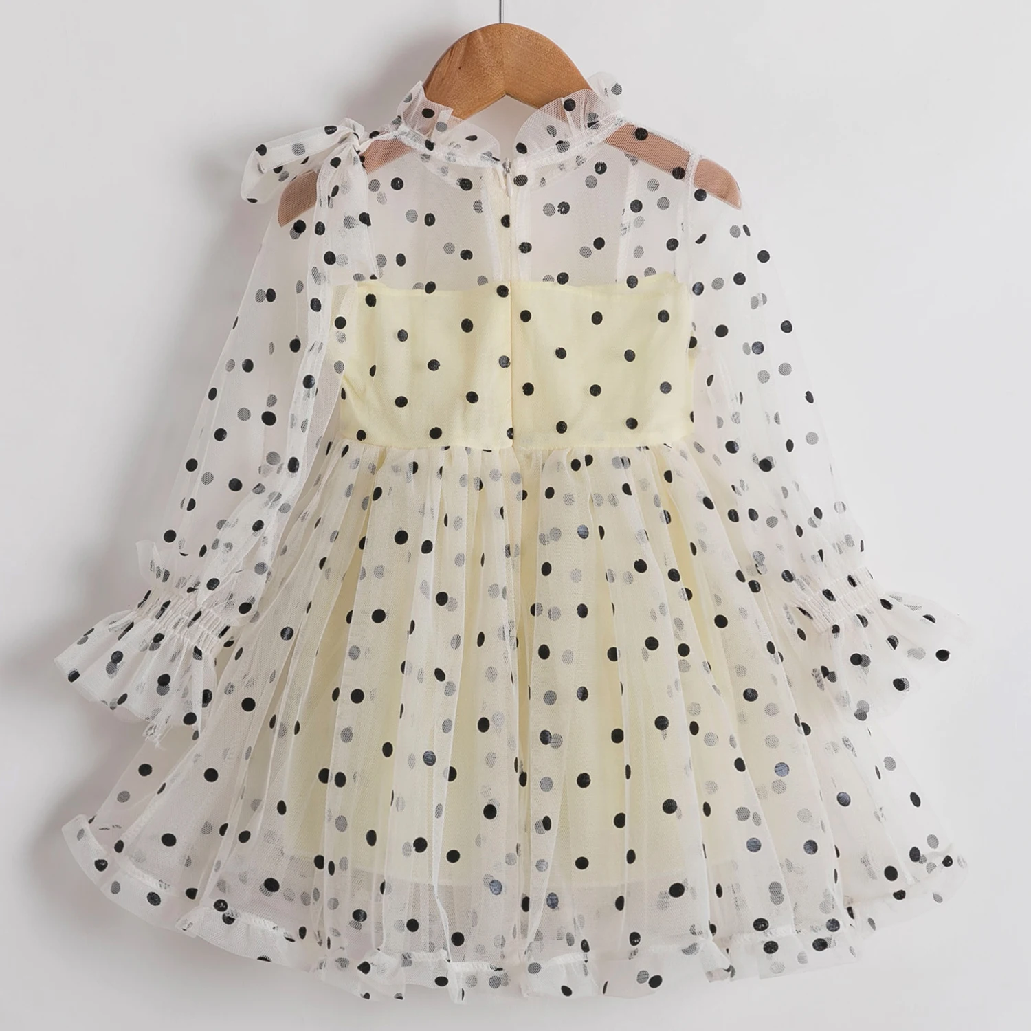 Winter Kids Dresses For Girls Long Sleeve Children Clothing Polka Dot Tulle Tutu Casual School Wear Princess Party Dress | Детская