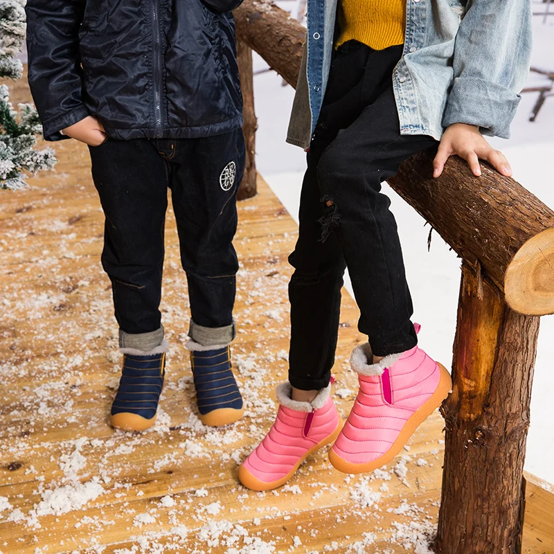 

Winter children's new plus velvet warm non-slip hiking shoes casual cotton boots winter children's ski boots boy and girl shoes
