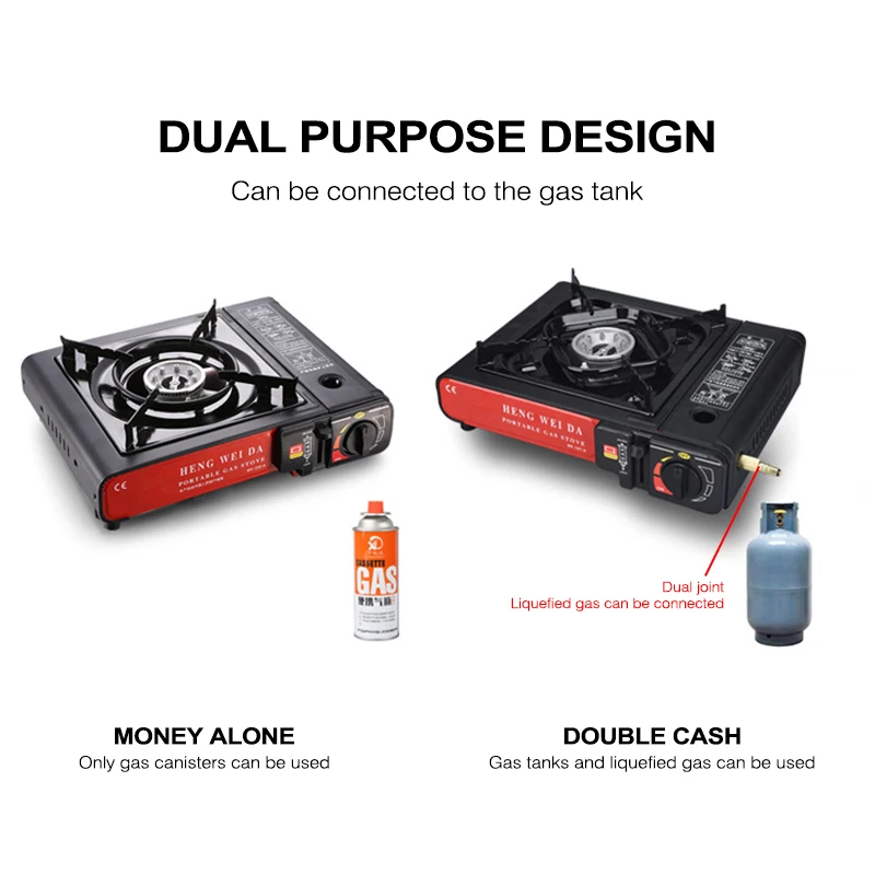 

Outdoor Portable Cassette Gas Stove Windproof Wild Gas Barbecue For Camping Hiking Travel Cooker Applicable Grill Dual Stove