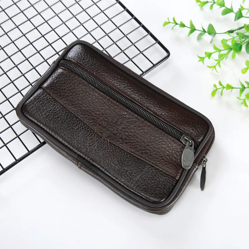 

Men's Fanny Pack Male Coin Purse Soft PU Leather Waterproof Casual Mobile Phone Man Waist Packs Bags Fannypack Belt Bag Billfold