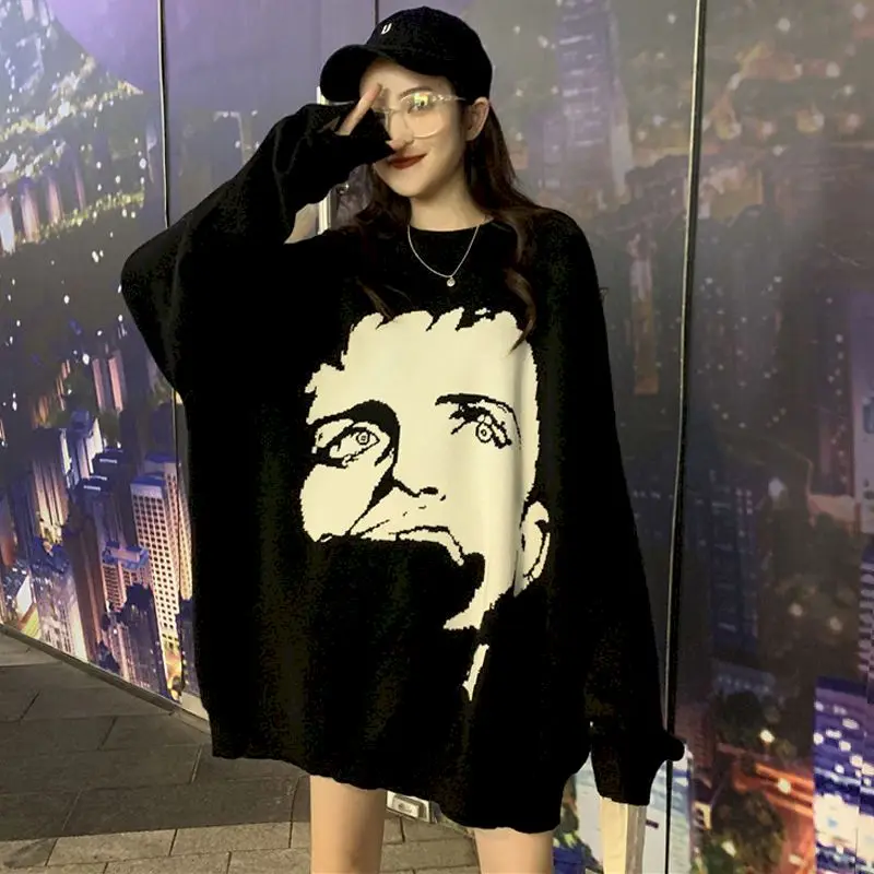 

Winter Clothes Women 2021 Outer Wear Pullover Loose New Mid-length Korean Style Jacket Oversized Oversized Sweater Vintage Top